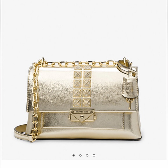 MK Cece Medium Studded Metallic Shoulder Bag NWT - Picture 8 of 10